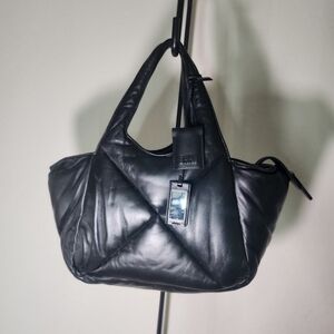 DKNY Black Quilted Tote Bag